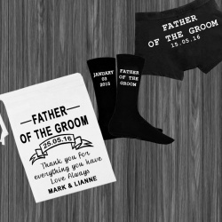 White Father of the Groom Personalised Gift Set